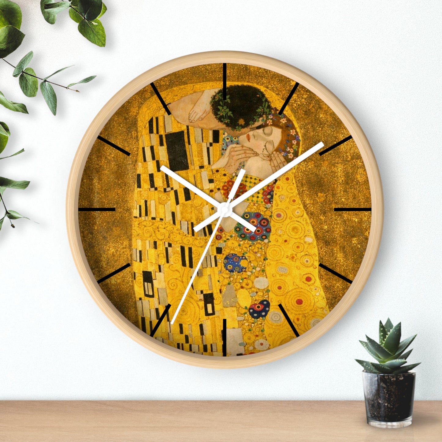 The Kiss Gustav Klimt Wall Clock | Art Deco Decorative Clock