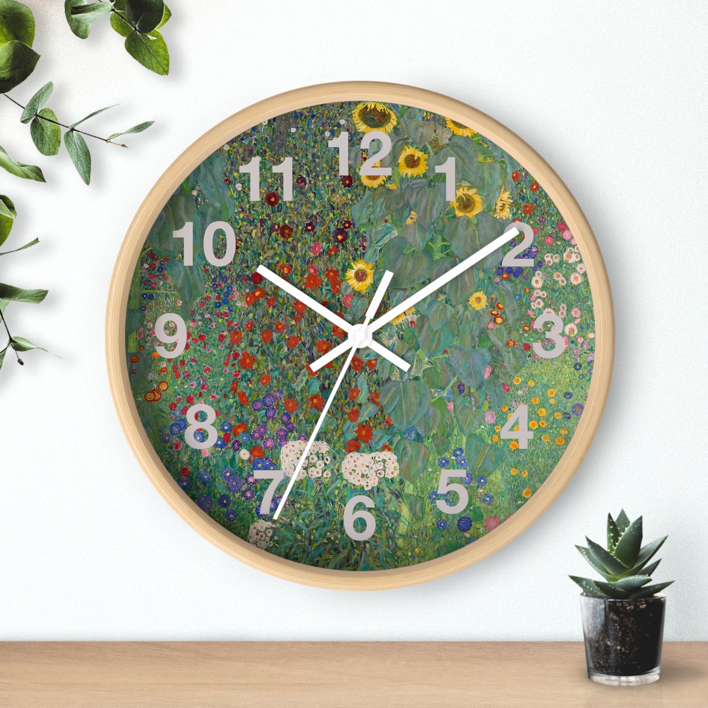 Floral Meadow Wall Clock | Wildflower Garden Numbers