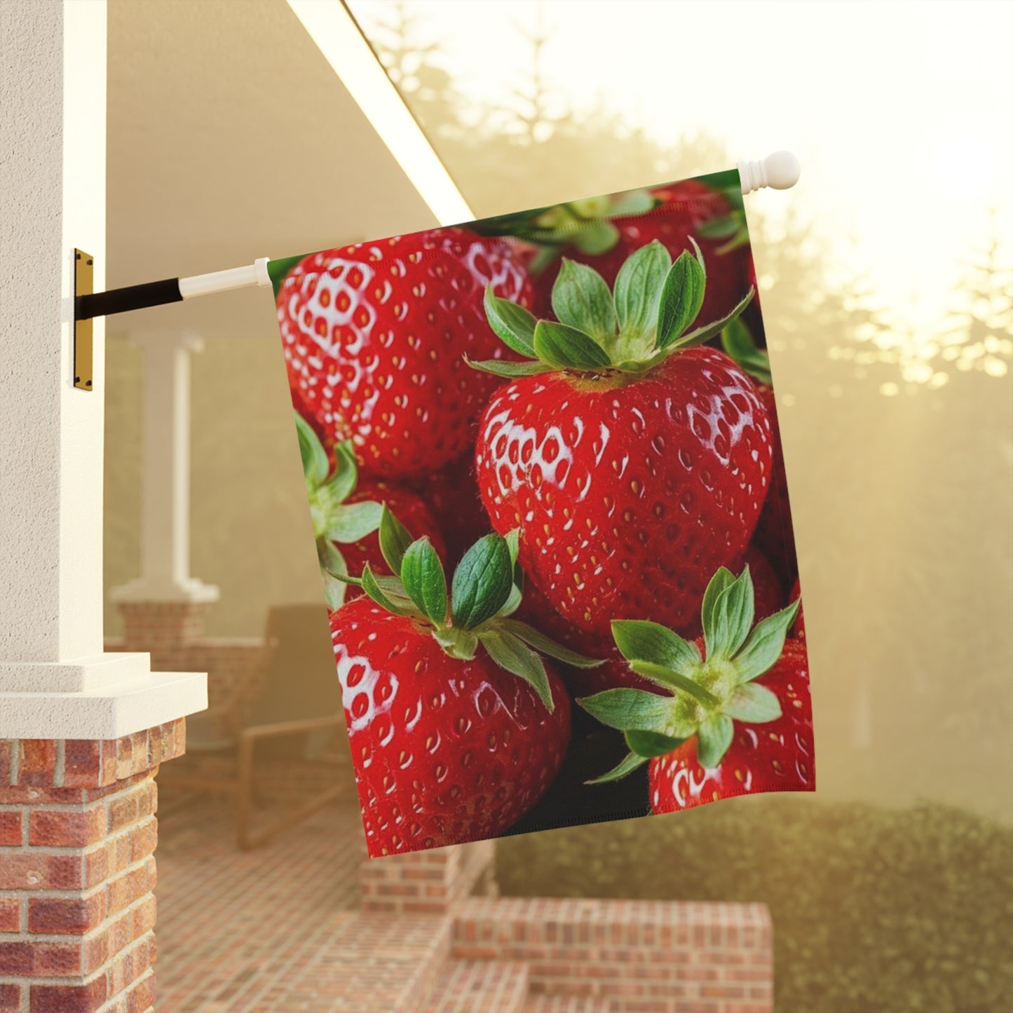 Strawberry Garden Flag - Vibrant Fruit Decorative House & Garden Banner