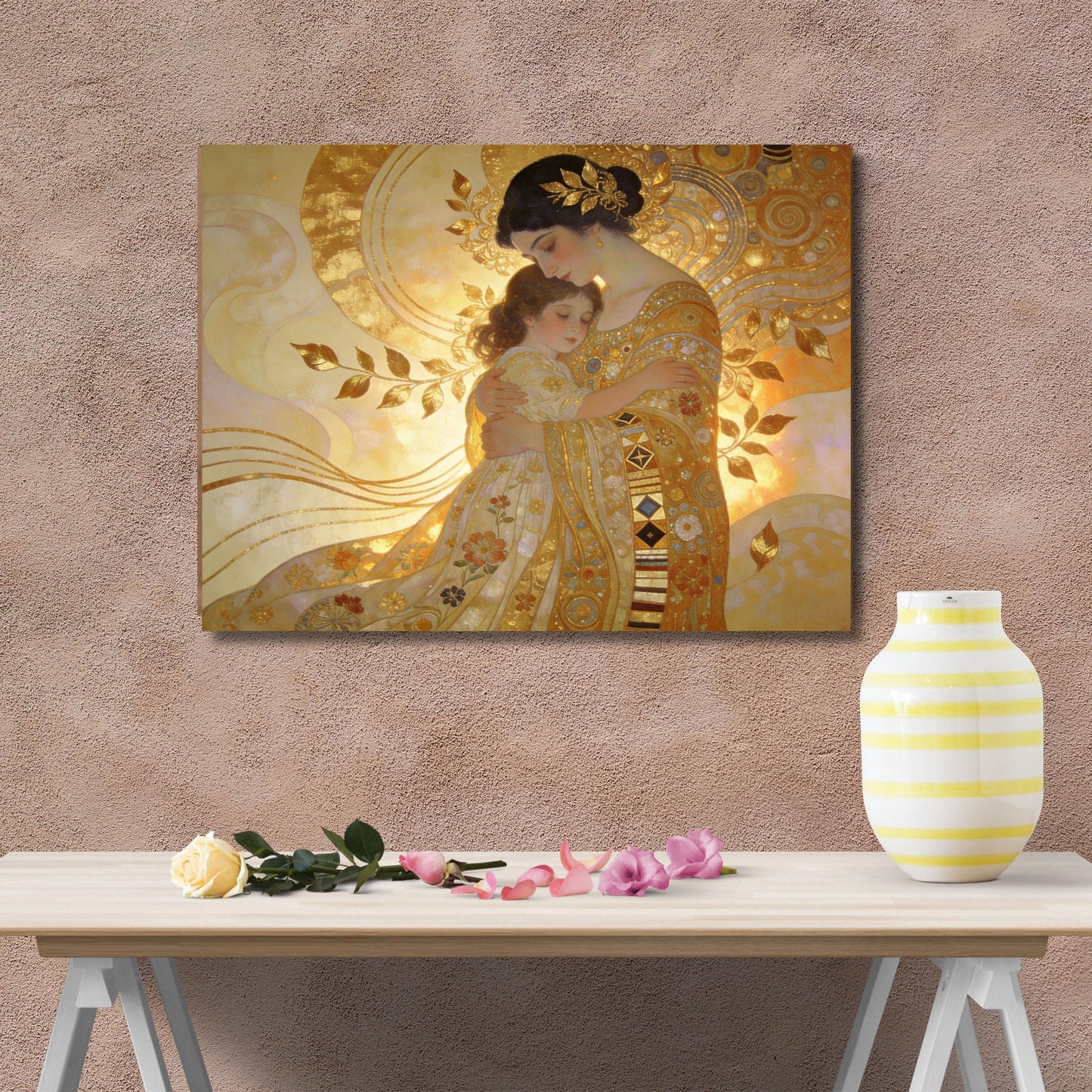 Gustav Klimt Mother and Child Style Canvas Klimt Wall Art Gustav Klimt Poster Modern Decor Art Gift Home Wall Decor Paint Tree Of Life Print