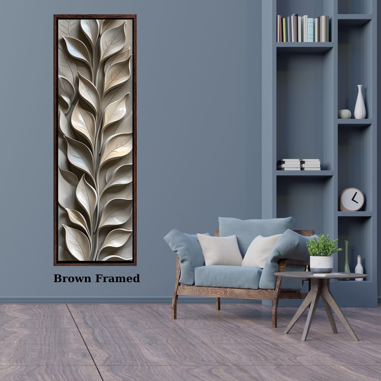 Long Narrow Canvas Wall Art Vertical Nature Print Tall Modern sun Tree or Mountain Wall Decor for Hallway,Entryway Small Space Styling Print