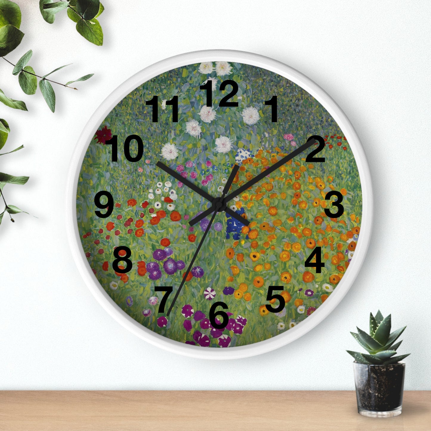 Wildflower Garden Wall Clock | Floral Meadow Nature Clock