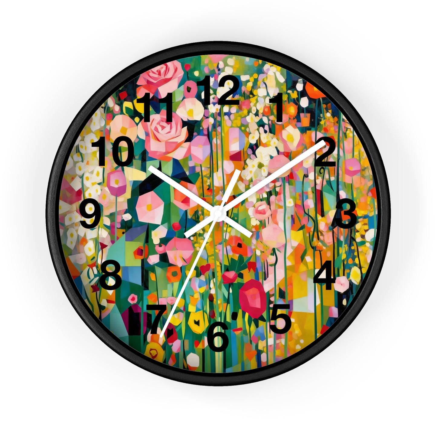 Wildflower Meadow Wall Clock | Floral Garden Clock, Vintage Botanical Art