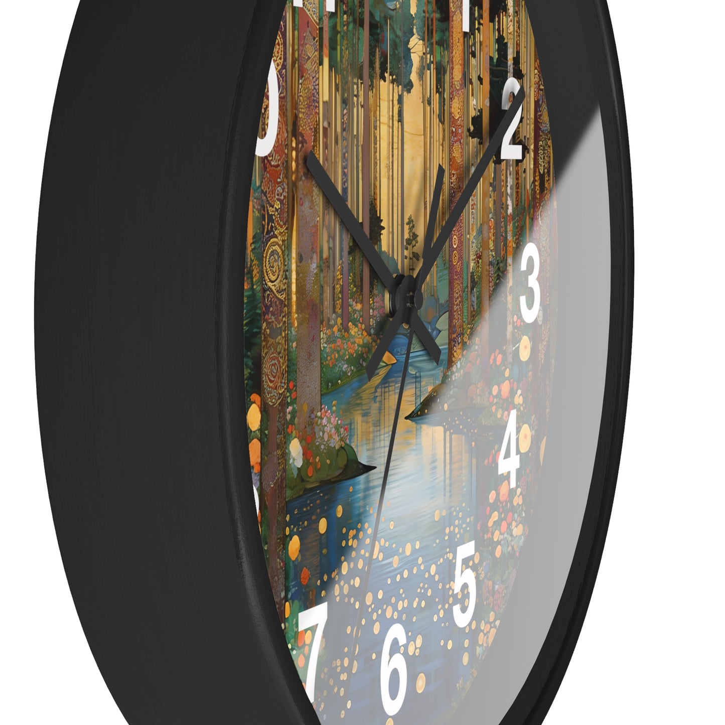 Enchanted Forest Stream Wall Clock | Whimsical Woodland Timepiece
