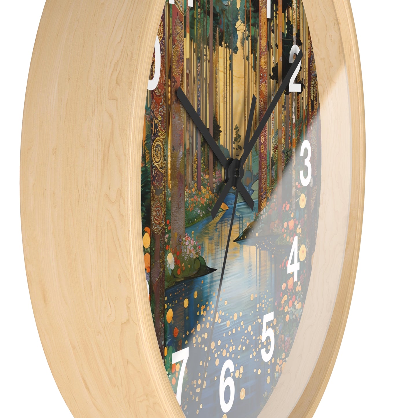 Enchanted Forest Stream Wall Clock | Whimsical Woodland Timepiece