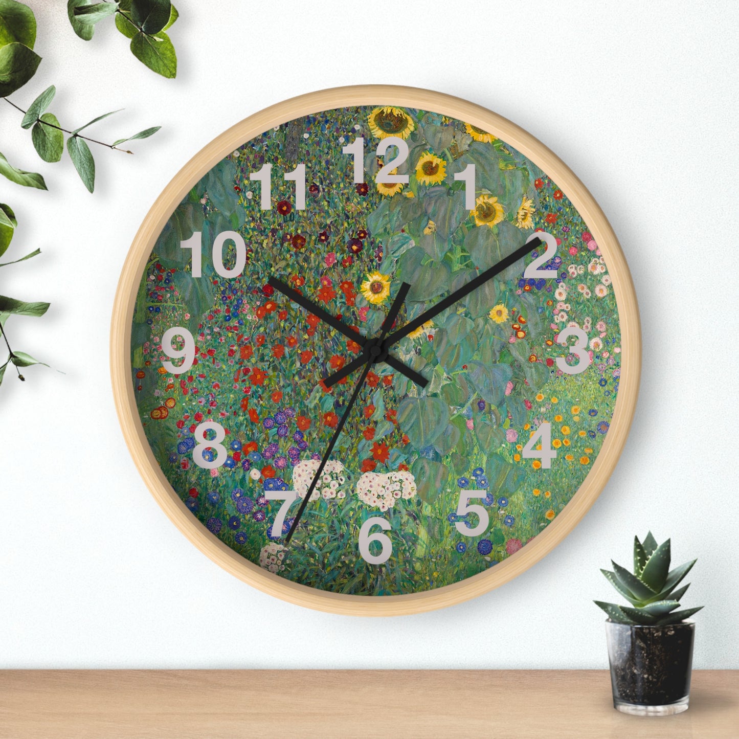 Floral Meadow Wall Clock | Wildflower Garden Numbers