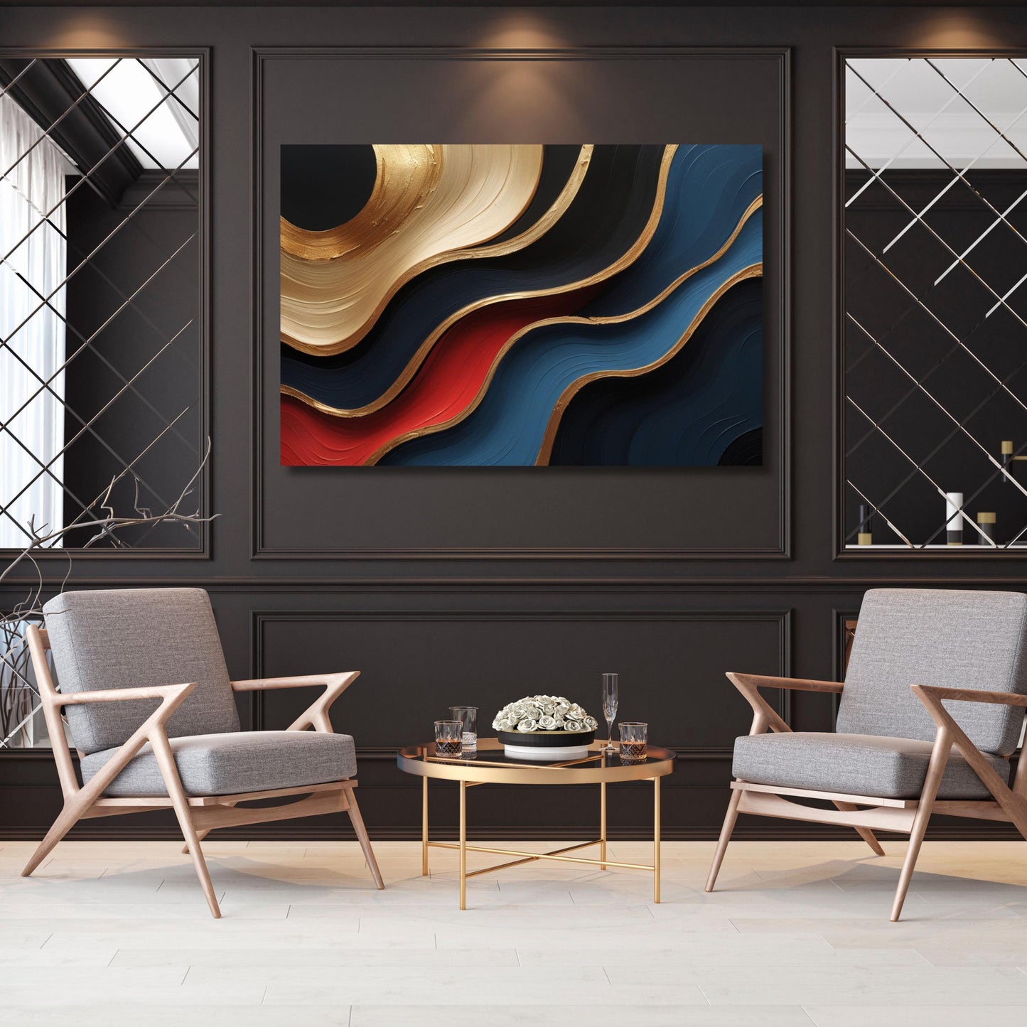 Abstract Canvas wall art, Luxury Art, Abstract Decor, Oversize Canvas, Contemporary Art Marble Canvas Black Gold Marble Decor Wall art gift