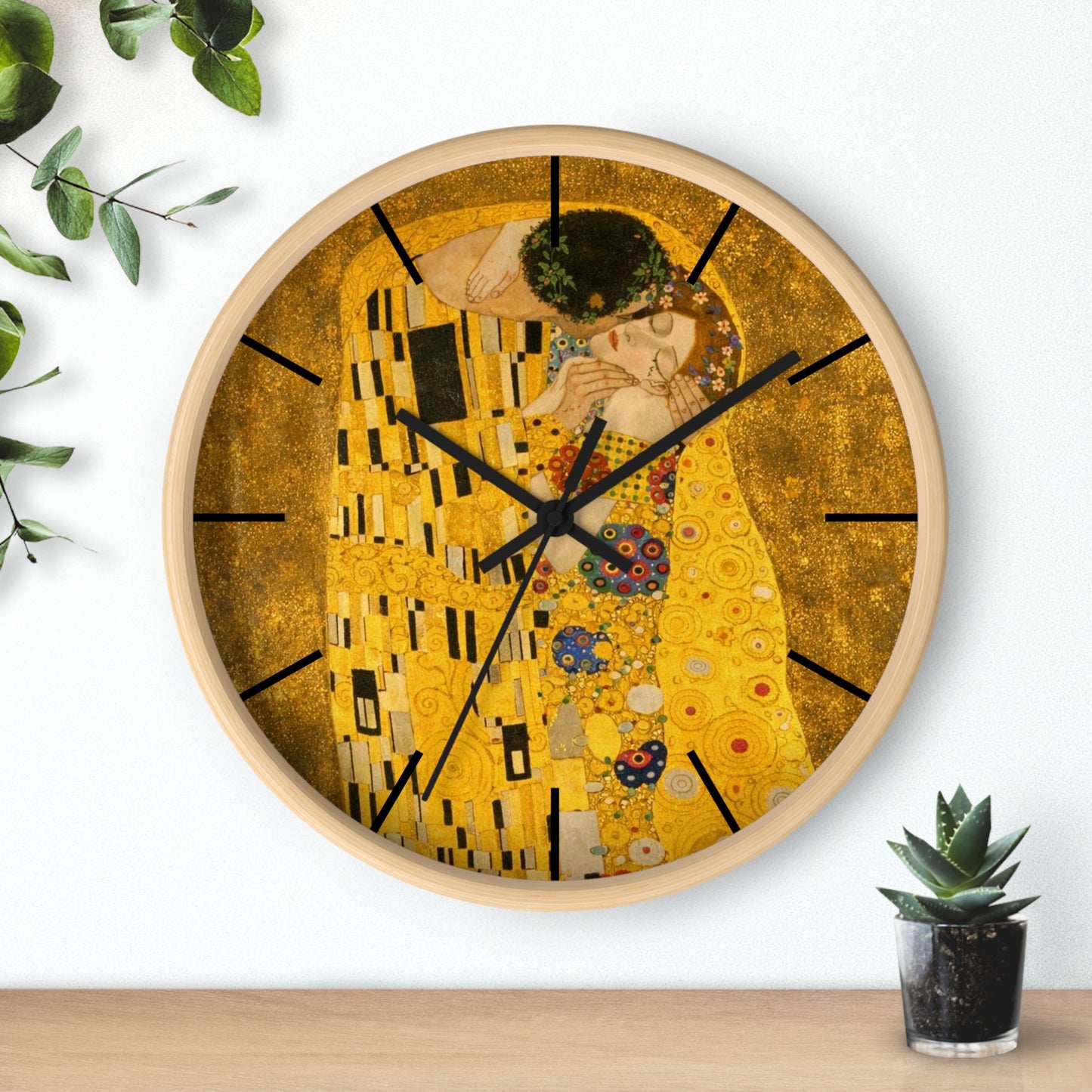 The Kiss Gustav Klimt Wall Clock | Art Deco Decorative Clock