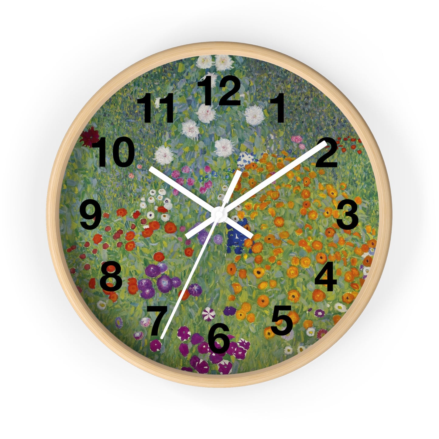 Wildflower Garden Wall Clock | Floral Meadow Nature Clock