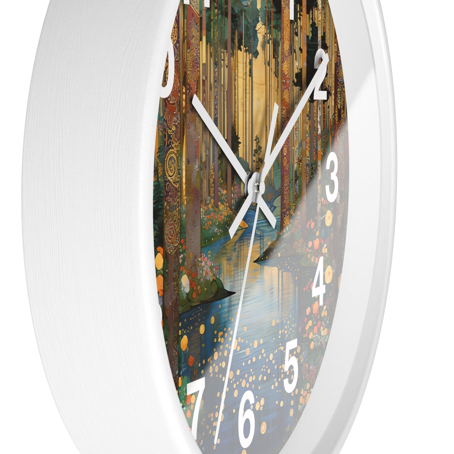 Enchanted Forest Stream Wall Clock | Whimsical Woodland Timepiece