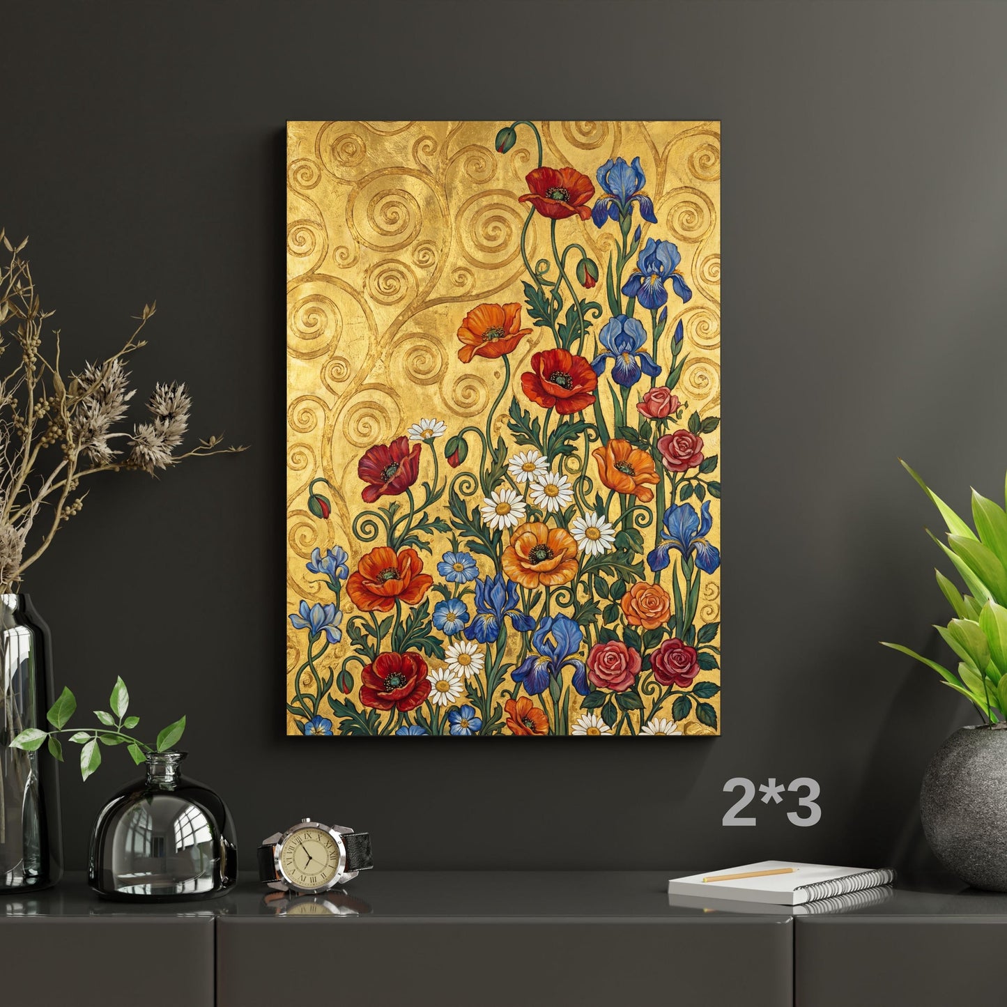 Long Narrow Canvas Wall Art Vertical Nature Print Tall Modern sun Tree or Mountain Wall Decor for Hallway,Entryway Small Space Styling Print