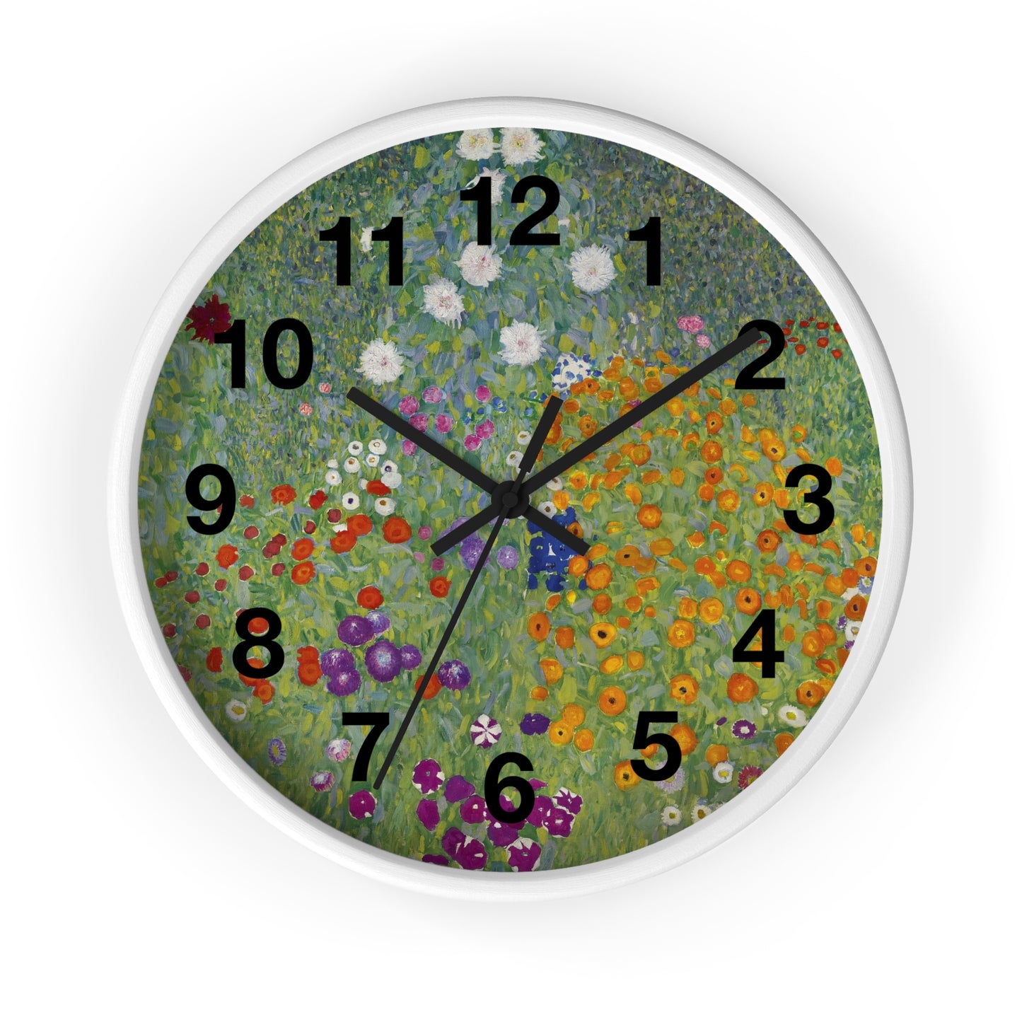 Wildflower Garden Wall Clock | Floral Meadow Nature Clock
