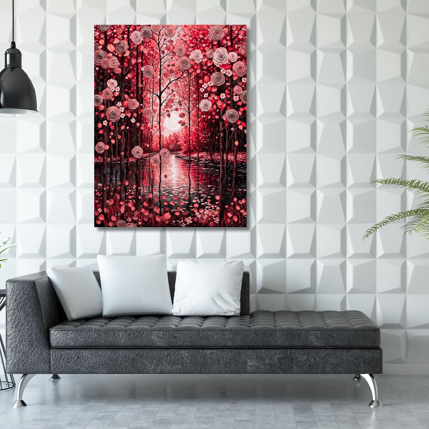 Gustav Klimt Inspired Magical Forest Art Wildflower Klimt Canvas Wall Art Klimt Print Klimt Canvas art, Gustav Klimt Poster Klimt Exhibition
