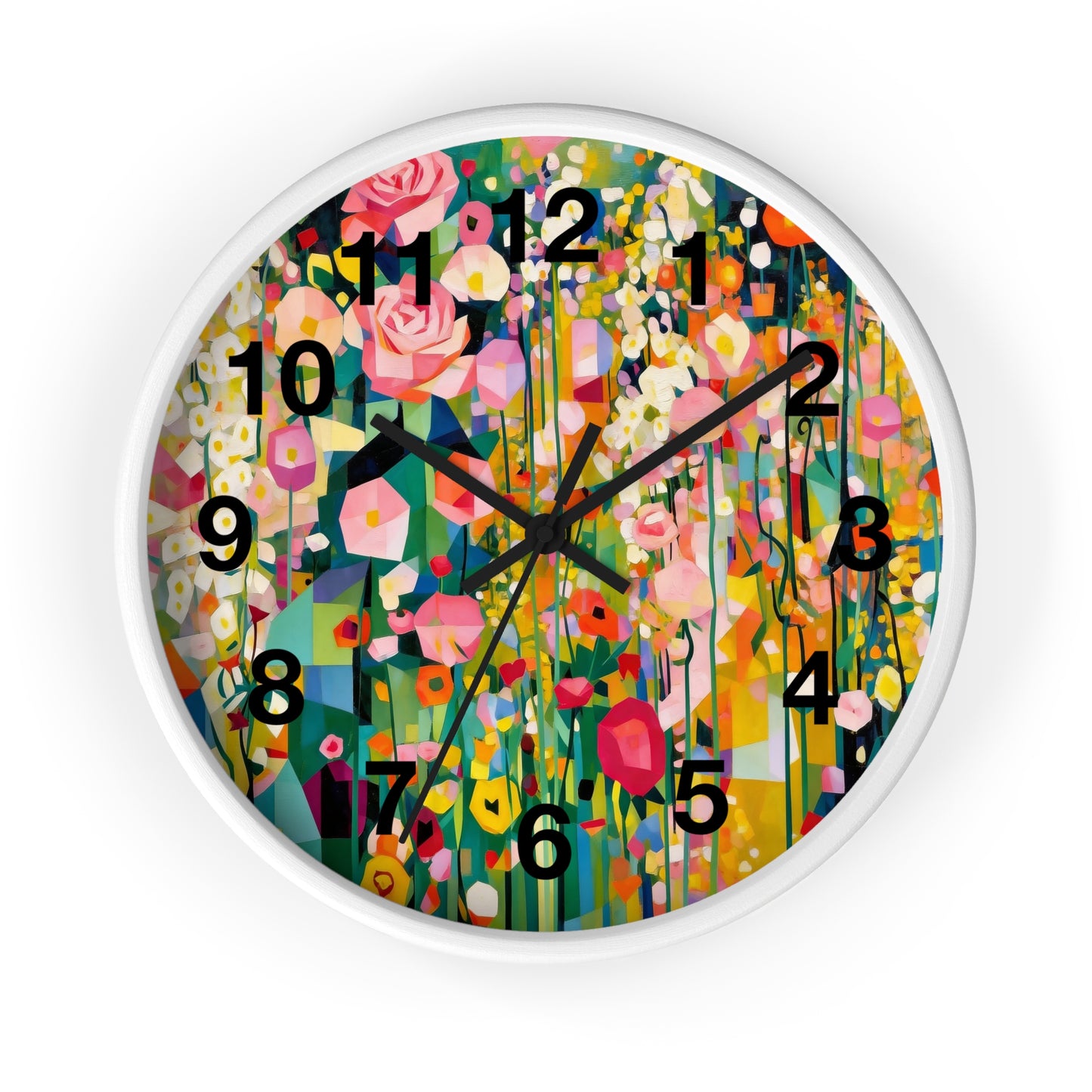 Wildflower Meadow Wall Clock | Floral Garden Clock, Vintage Botanical Art