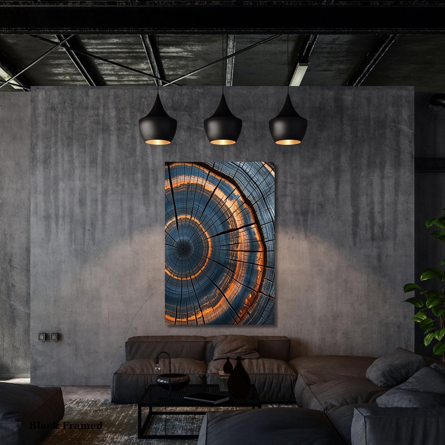 Colorful Tree Rings Canvas Wall Art Tree Rings Print Elegant Natural Wall Art  Echo Reduction  Modern Farmhouse Living Room Canvas Print