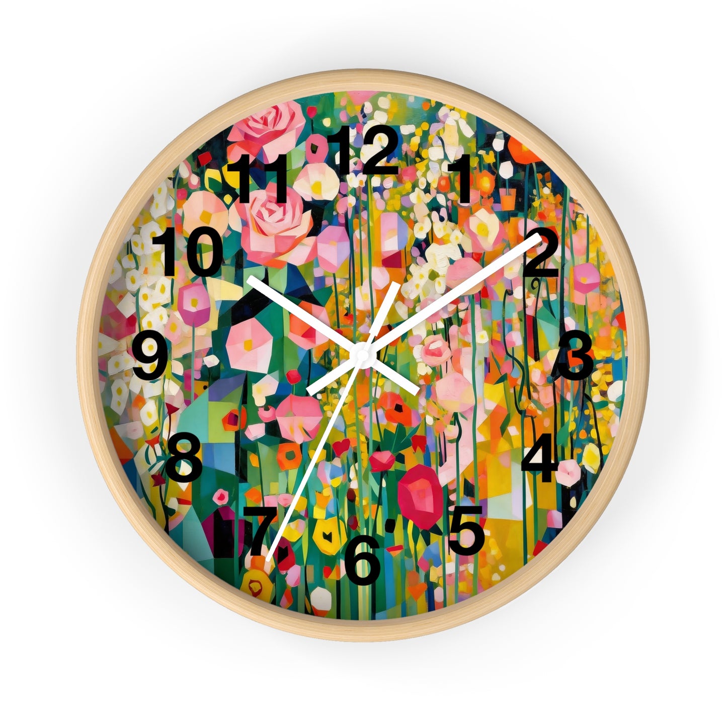 Wildflower Meadow Wall Clock | Floral Garden Clock, Vintage Botanical Art