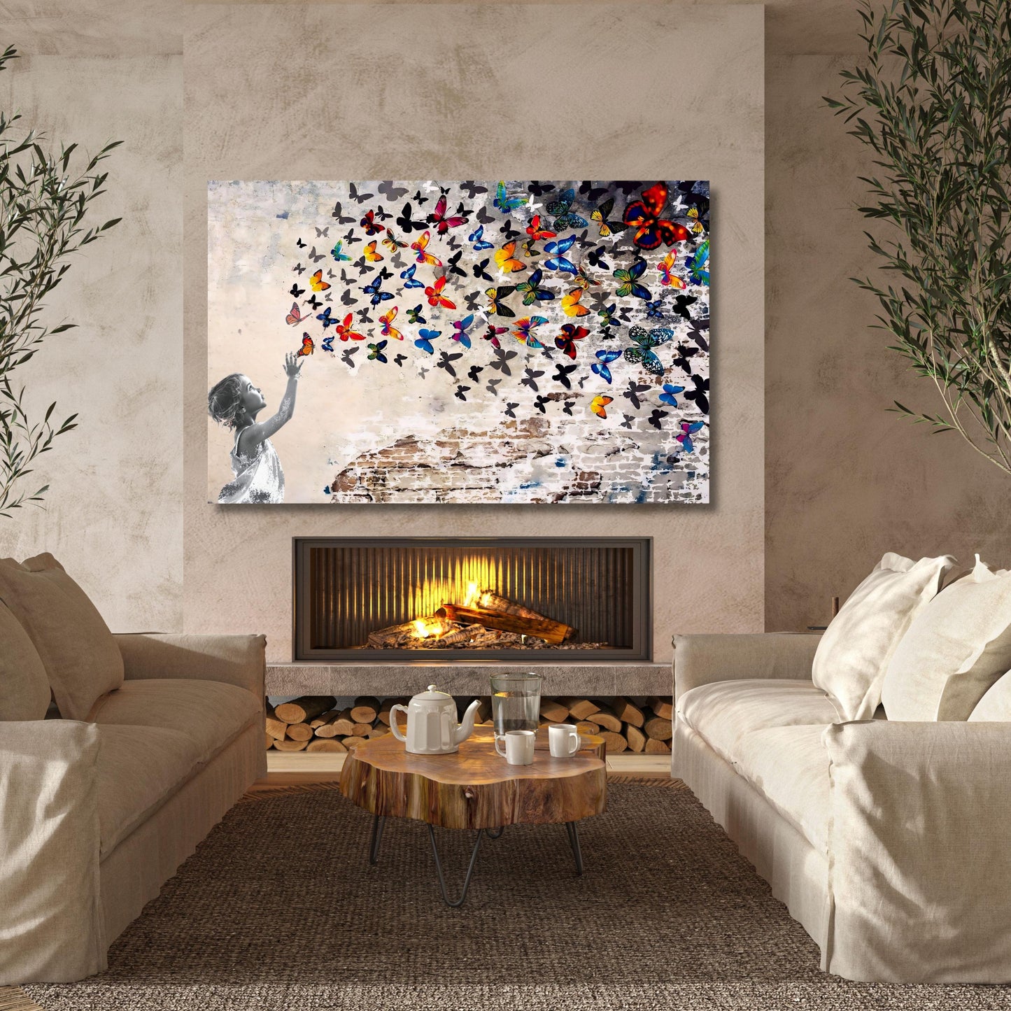 Banksy butterfly girl Canvas Art Graffiti Street Graffiti Art American Street Art,Banksy Graffiti Wall art wall hangings antique decor art