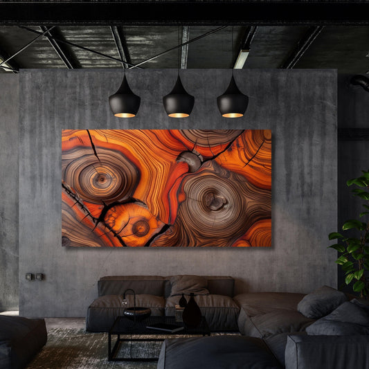 Wood Texture Wall Decor Wood Crack Abstract Natural Canvas Wall Art Great Design Solution Tree Ring Print of stump,Tree ring Canvas art gift