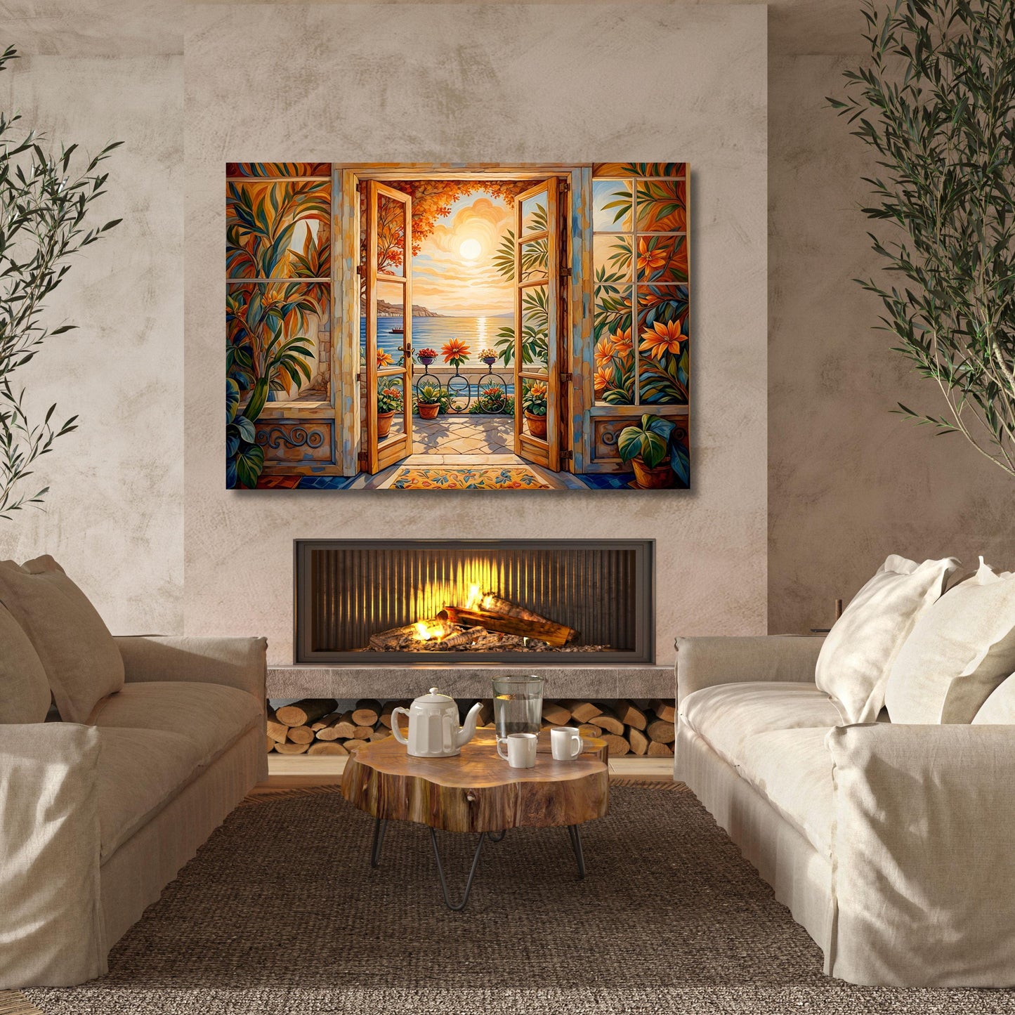 Open Window Henri Matisse Style Canvas Wall Art Henri Matisse Painting Sea Orange Matisse Window Klimt Canvas Oranges decor gift wall art