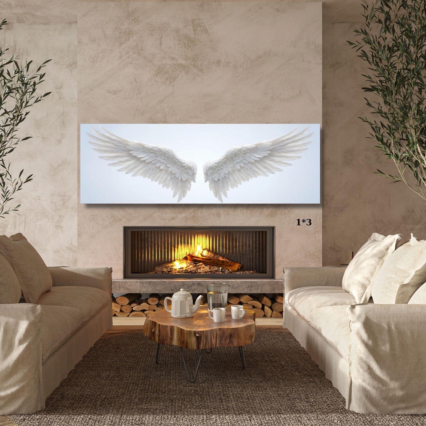 White Angel Wings Canvas Wall Art, Ethereal Feather Print,Heavenly Spiritual Decor,Large Minimalist Wall Art,Memorial Gift,Nursery Wing Art