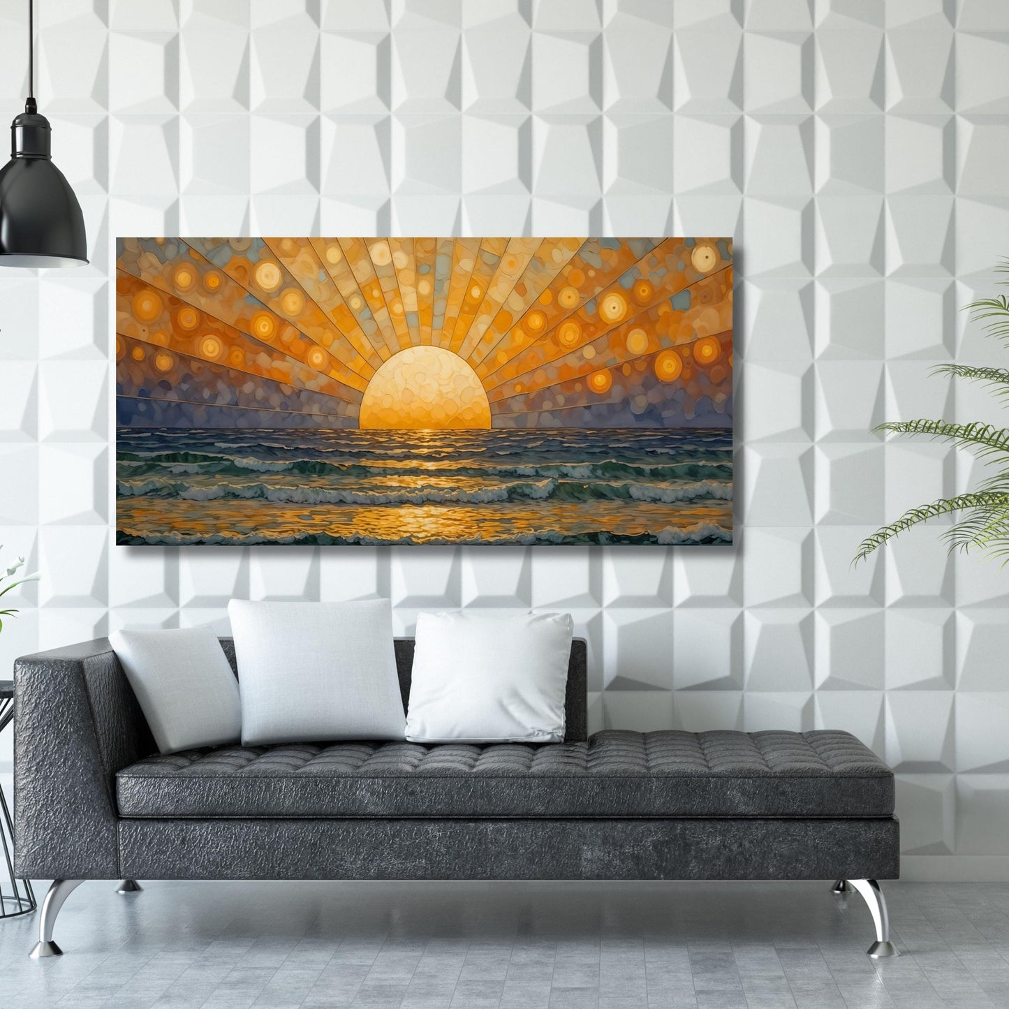 Long Sunshine, Bedroom Wall Art, Wood Wall Art Above Panoramic Sun Wall Art Christmas Gift Artwork Canvas Panoramic Sunset Canvas Wall Art