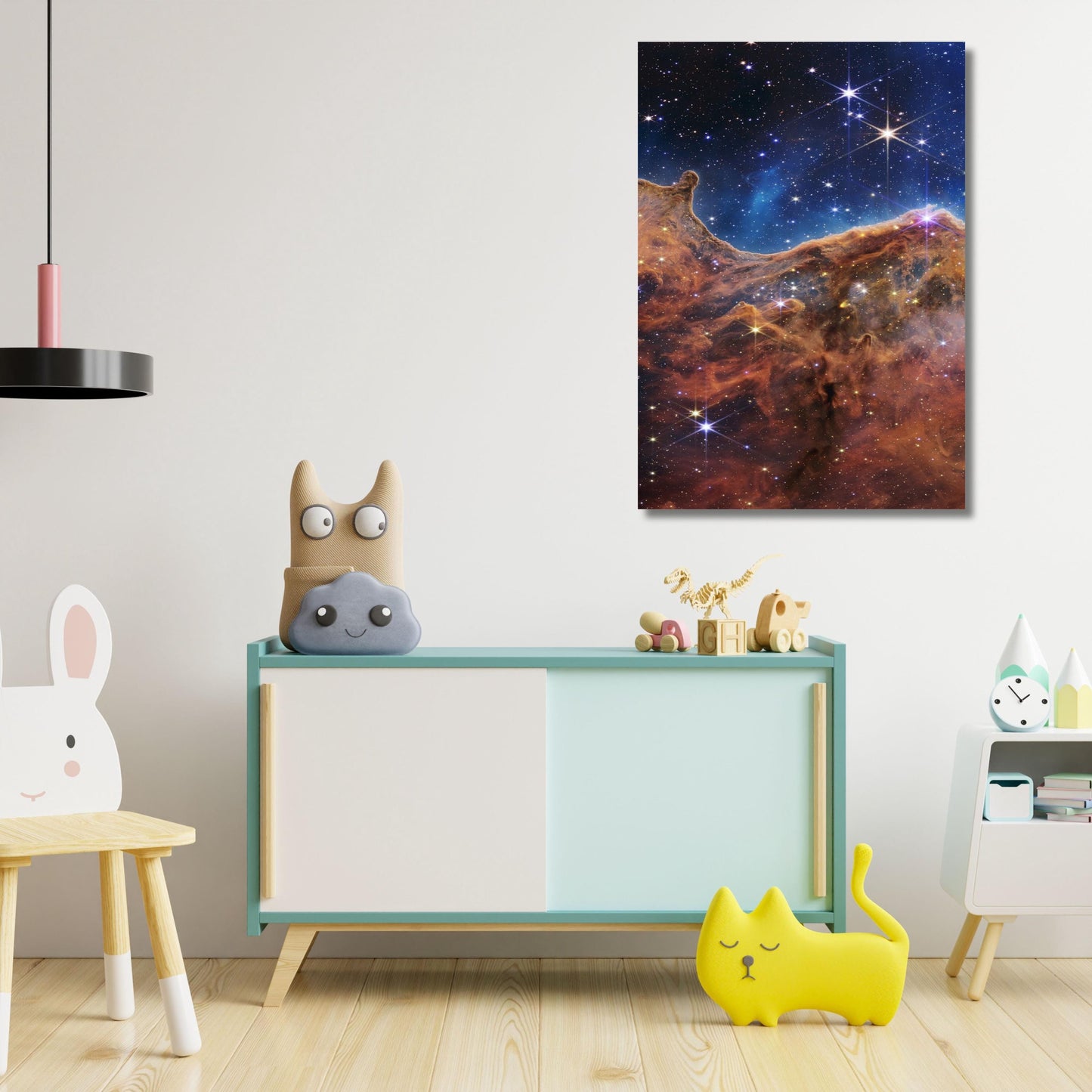 James Webb Space Telescope First Image Canvas Wall Art, Trendy Canvas Wall Art Carina Nebula NASA Deep Field Poster Space Landscape Wall Art