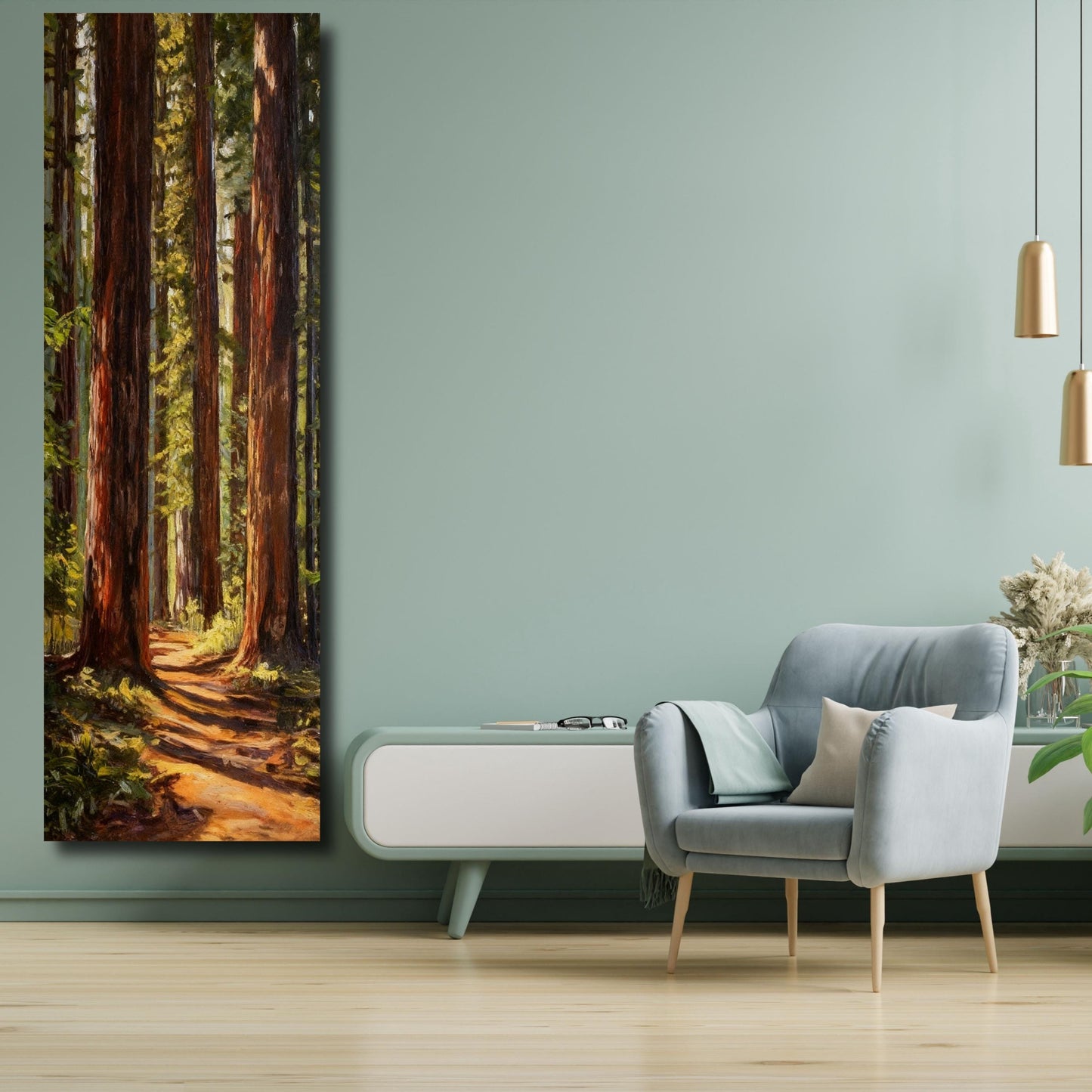 Panoramic Tree Rings Canvas Wall Art Elegant Natural Wall Art Great Design Solution for Echo Tree Ring Print of stump, Tree ring Canvas art