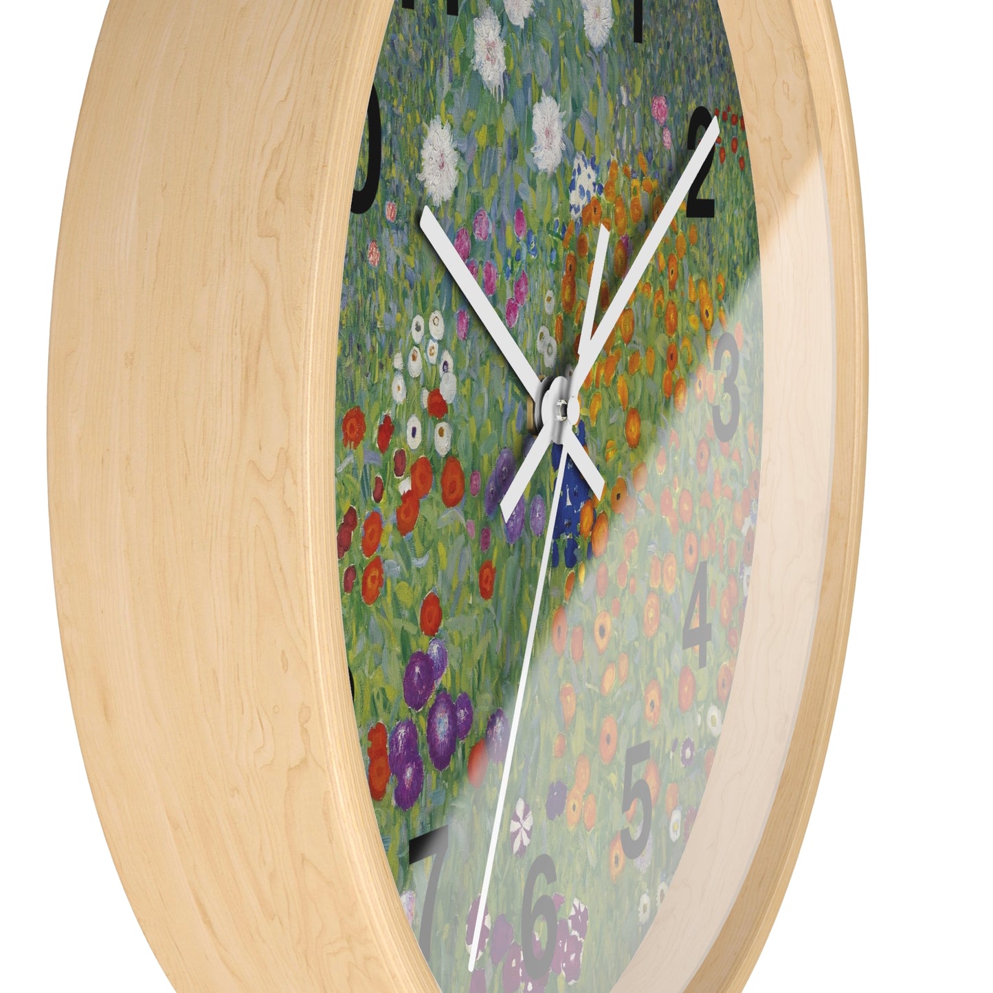 Wildflower Garden Wall Clock | Floral Meadow Nature Clock
