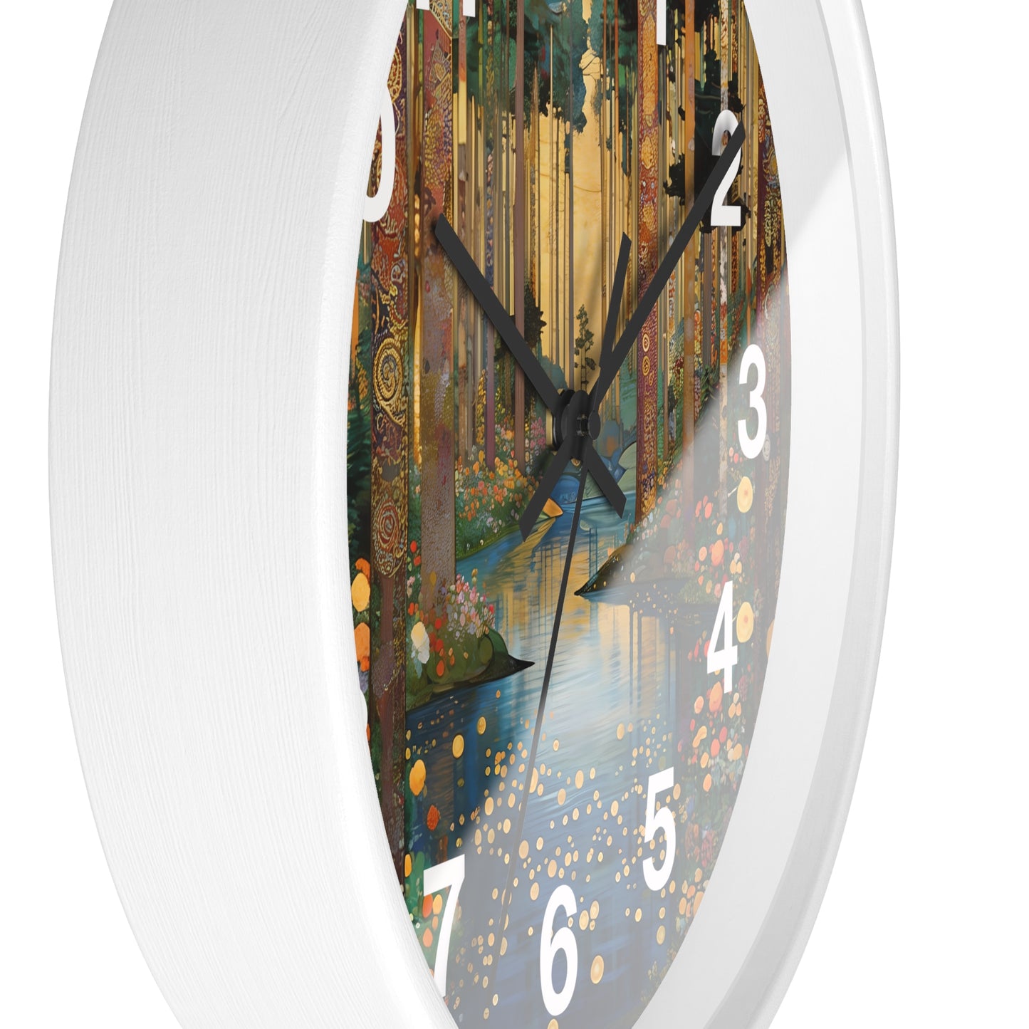 Enchanted Forest Stream Wall Clock | Whimsical Woodland Timepiece