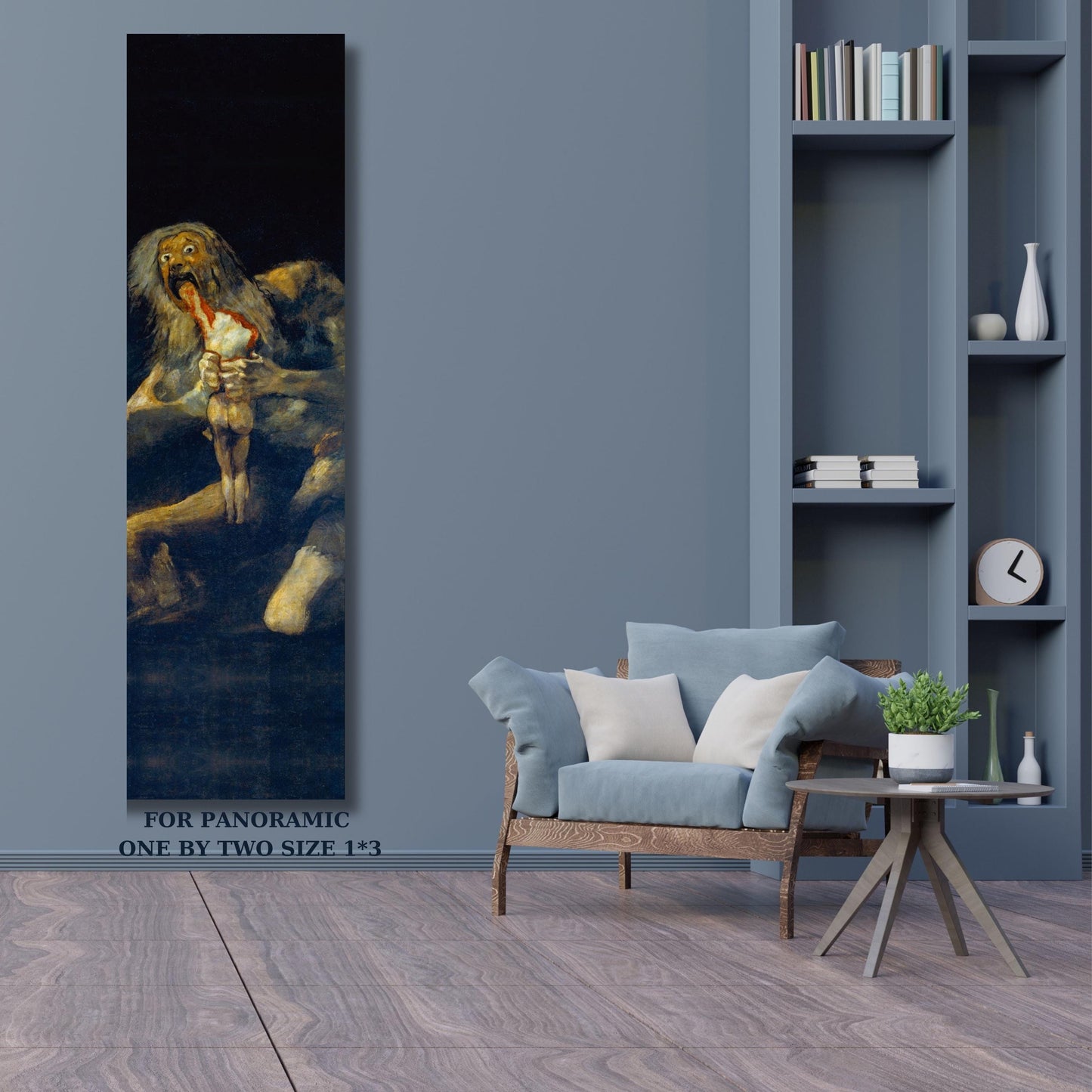 Francisco Goya Saturn Devouring His Son Canvas Wall Art Dark Classical Painting Horror Mythology Print for Gothic Decor or Art Collectors