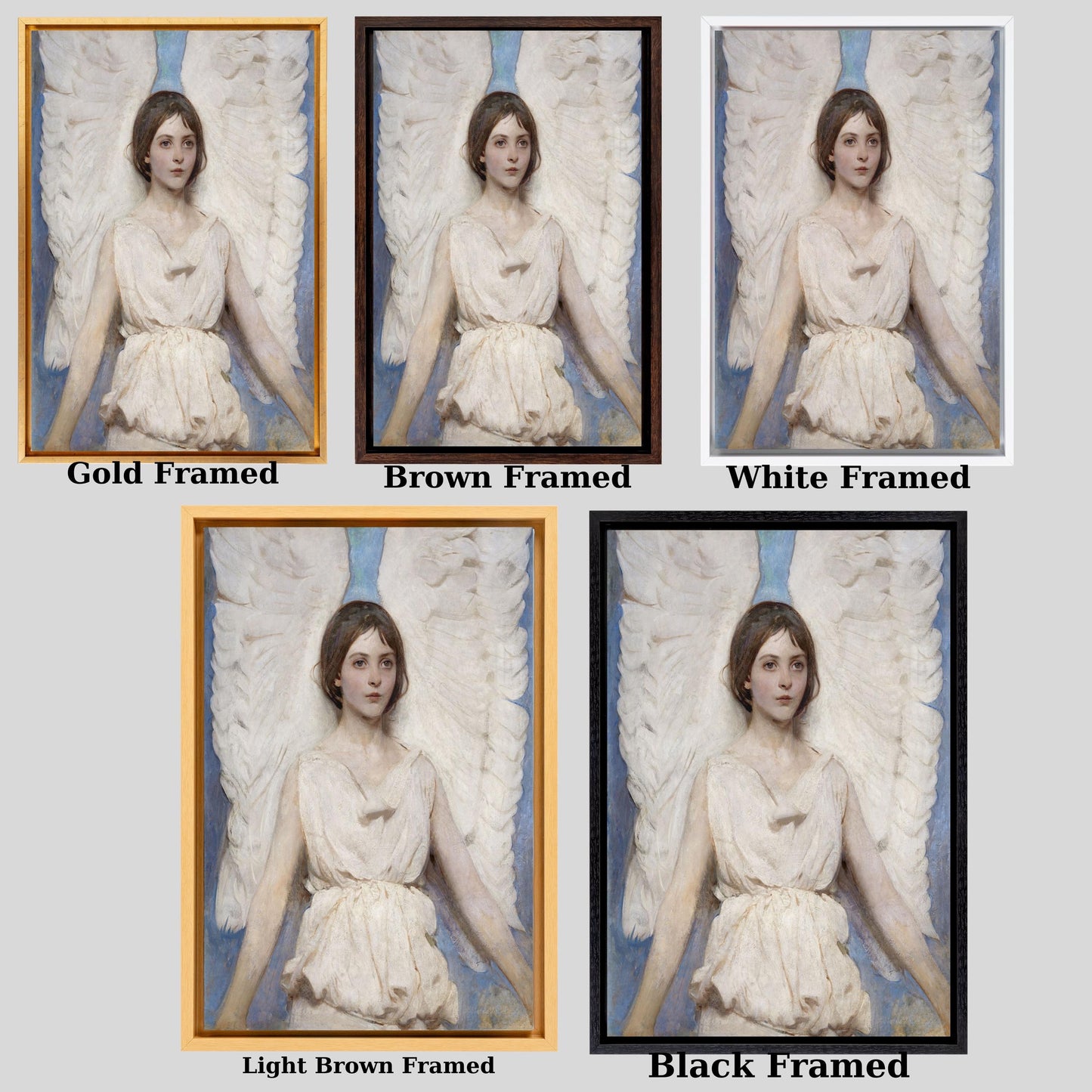 Angel by Abbott Handerson Thayer Canvas Art, Victorian Celestial Wall Decor, Classic Guardian Angel Painting, Ethereal Fine Art Print