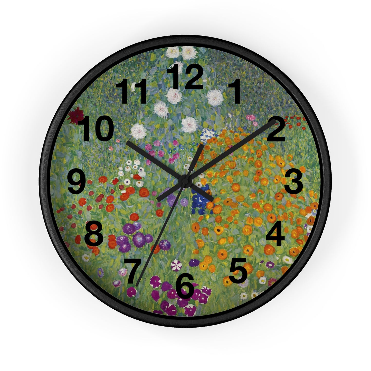 Wildflower Garden Wall Clock | Floral Meadow Nature Clock