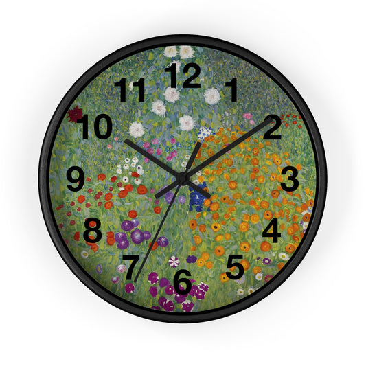 Wildflower Garden Wall Clock | Floral Meadow Nature Clock