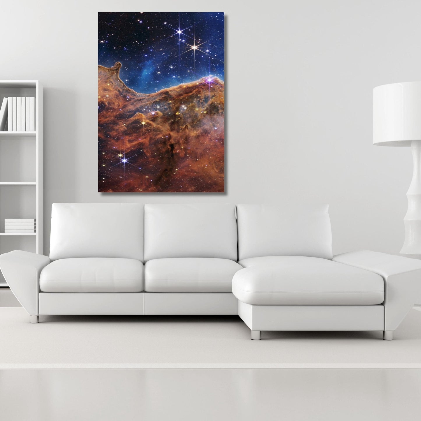 James Webb Space Telescope First Image Canvas Wall Art, Trendy Canvas Wall Art Carina Nebula NASA Deep Field Poster Space Landscape Wall Art