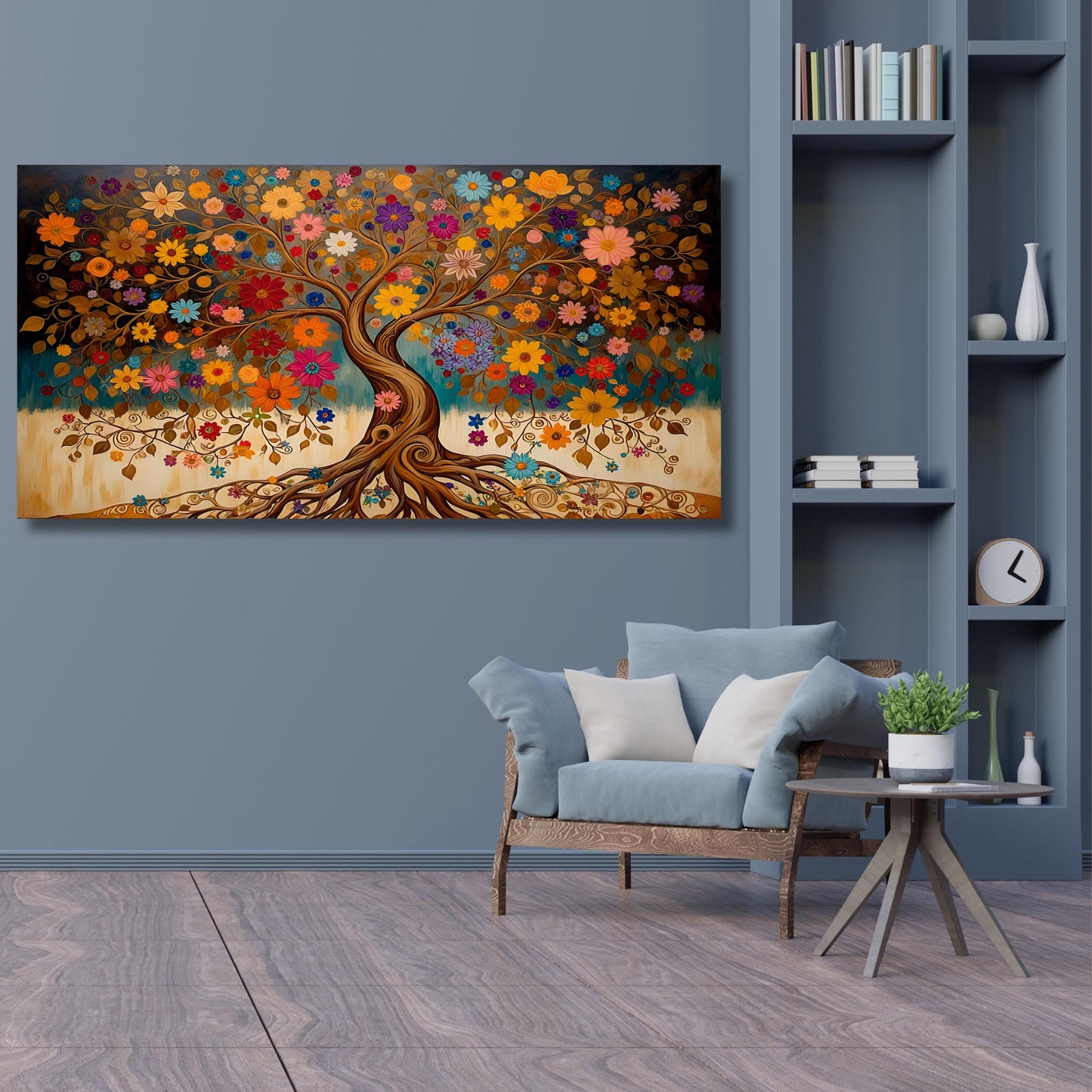 Gustav Klimt Tree of Life Canvas Wall Art,Gustav Klimt Style The Canvas Wall Art,Gustav Klimt The Tree of Life,Gustav Klimt Artwork Canvas