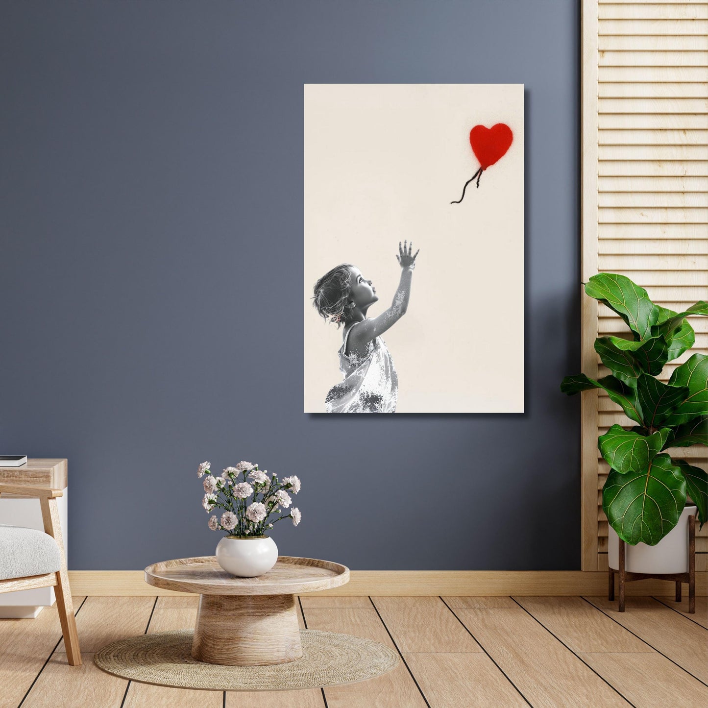 Banksy Dream Big Girl Canvas Wall Art, Graffiti Street Art Print, Framed Banksy Poster, Urban Modern Wall Decor, Wall Hangings Gift Canvas
