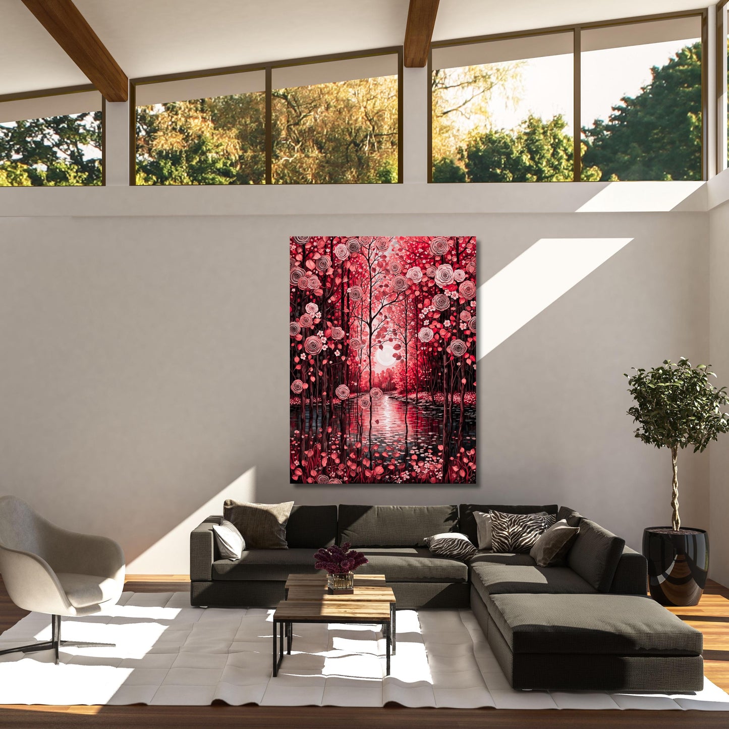 Gustav Klimt Inspired Magical Forest Art Wildflower Klimt Canvas Wall Art Klimt Print Klimt Canvas art, Gustav Klimt Poster Klimt Exhibition