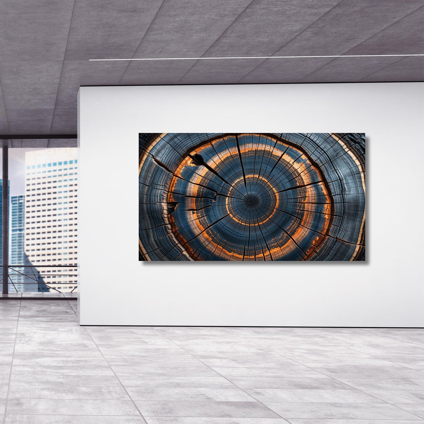 Colorful Tree Rings Canvas Wall Art Tree Rings Print Elegant Natural Wall Art  Echo Reduction  Modern Farmhouse Living Room Canvas Print