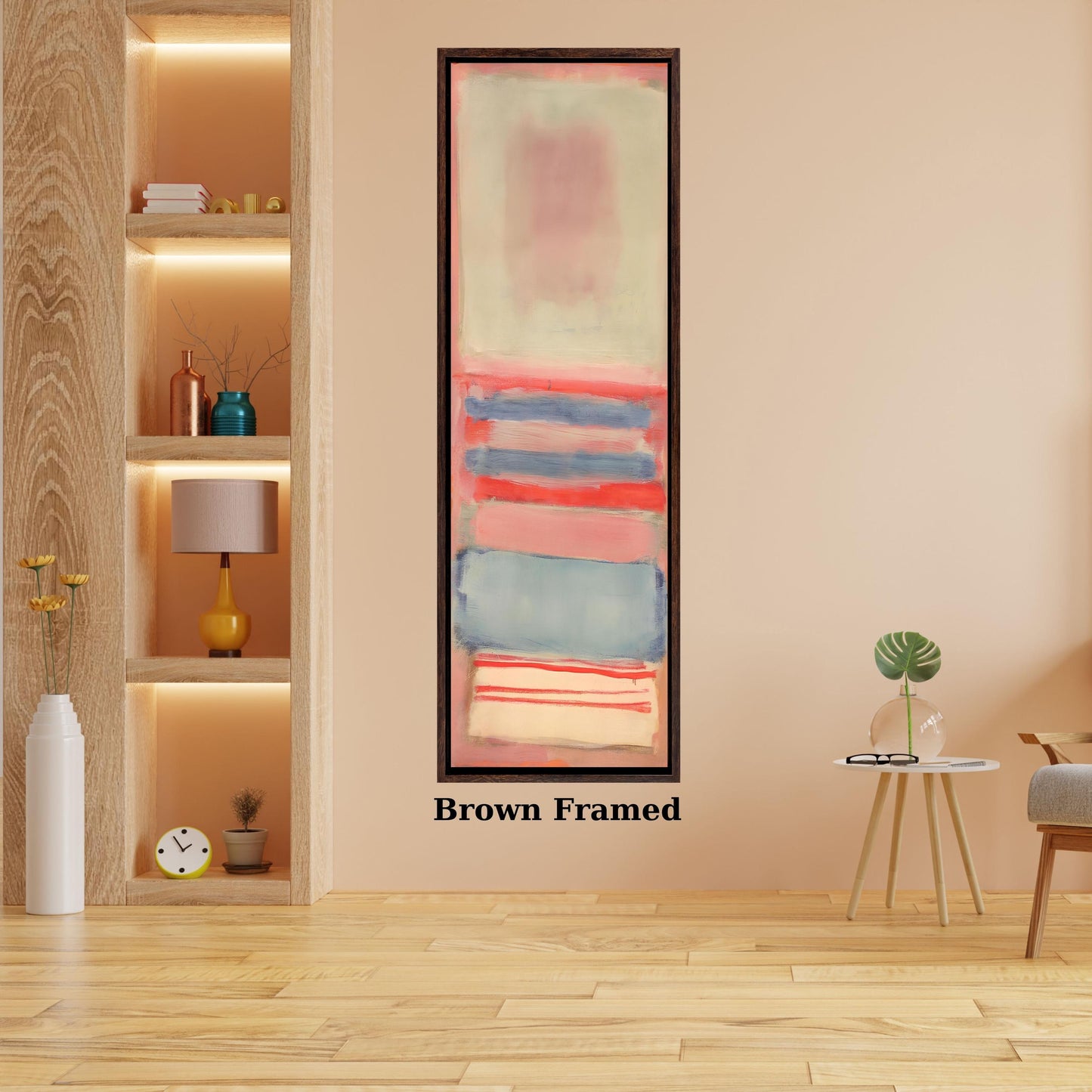 Long Narrow Canvas Wall Art Vertical Nature Print Tall Modern Mark Rothko Style Wall Decor for Hallway, Entryway or Small Space art