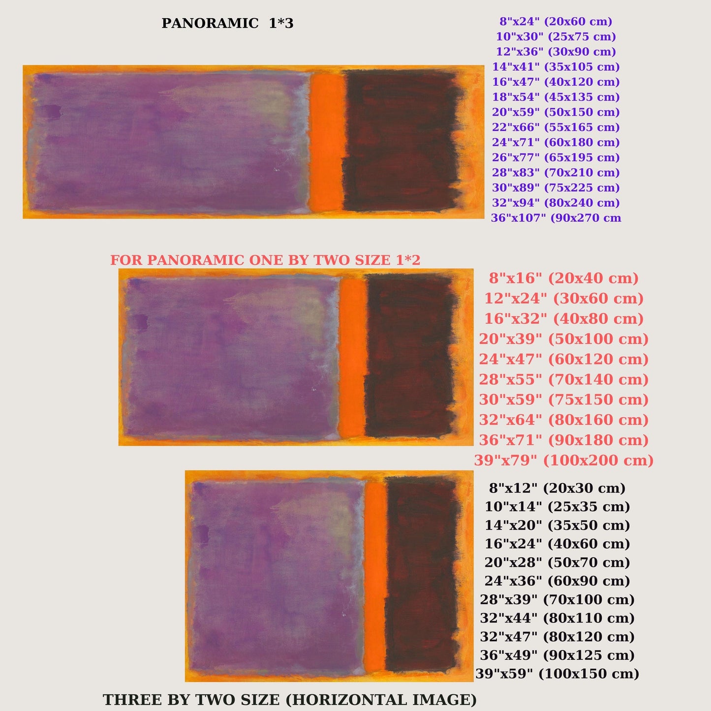 Panoramic Mark Rothko Canvas Art Famous Art,Canvas Large Wall Art,Vintage Art,Rothko Art,Gift Rothko  Wall Art Prints, Rothko Exhibition art