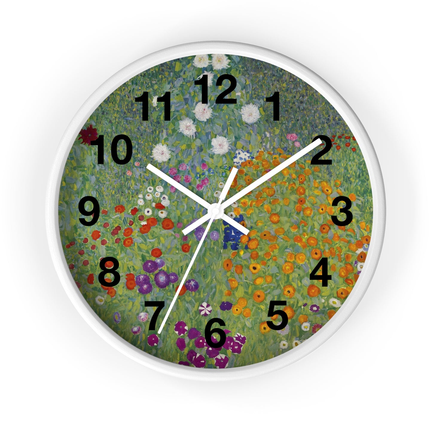 Wildflower Garden Wall Clock | Floral Meadow Nature Clock