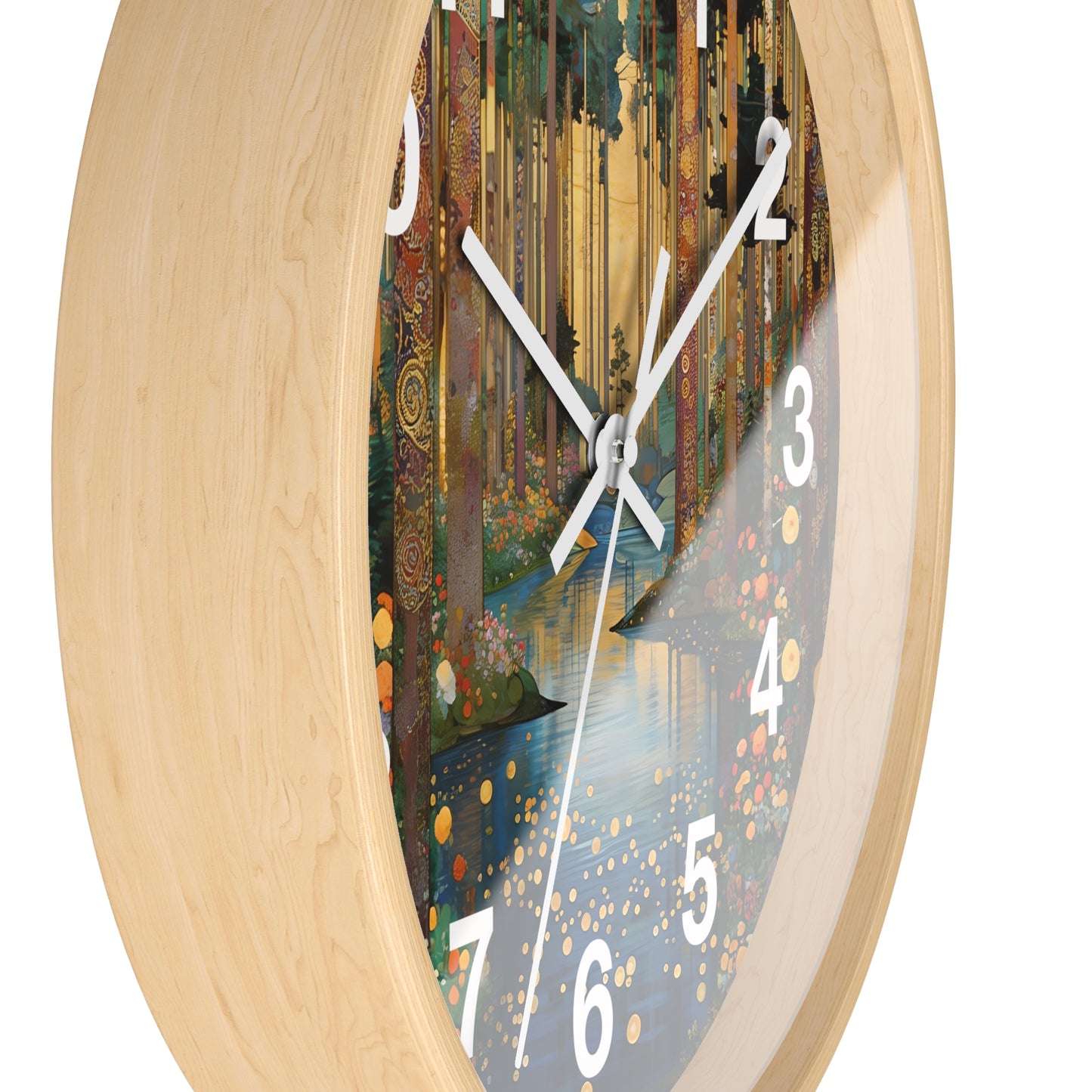 Enchanted Forest Stream Wall Clock | Whimsical Woodland Timepiece