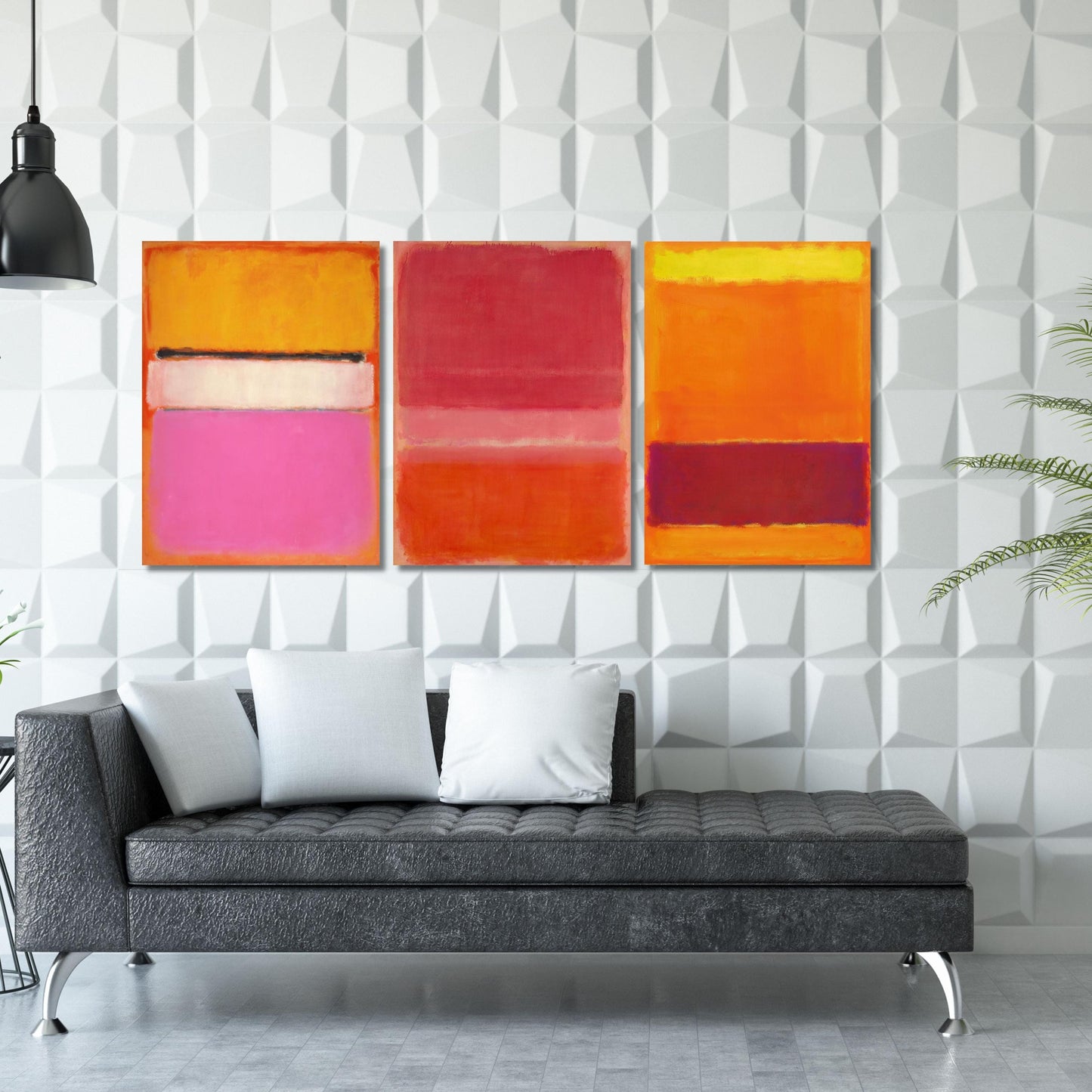 Set of 3 Rothko Abstract Art,Minimalism Painting,Rothko Canvas, Rothko Poster, Rothko Painting, Rothko Bundle,Rothko Expensive, White Center