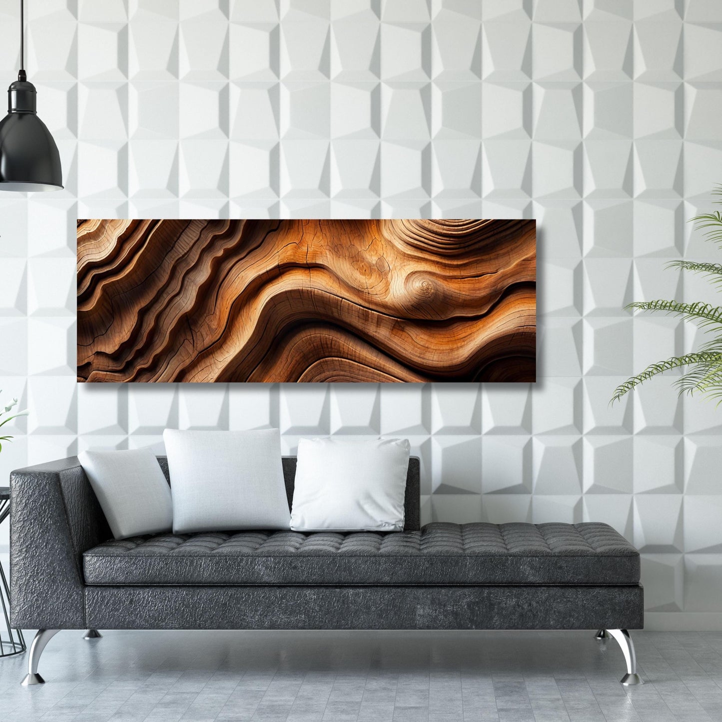 Tree Ring Canvas Wall Art Natural Wood Texture Print Rustic Tree Stump Artwork Modern Earthy Decor for Living Room or Office Wall