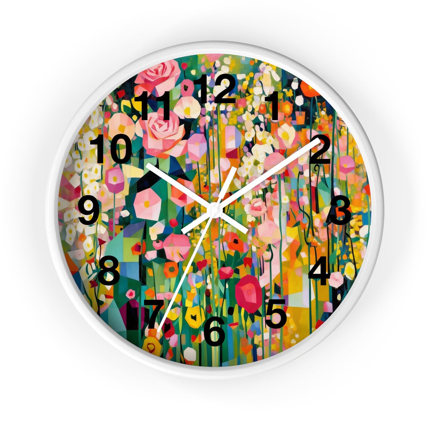 Wildflower Meadow Wall Clock | Floral Garden Clock, Vintage Botanical Art