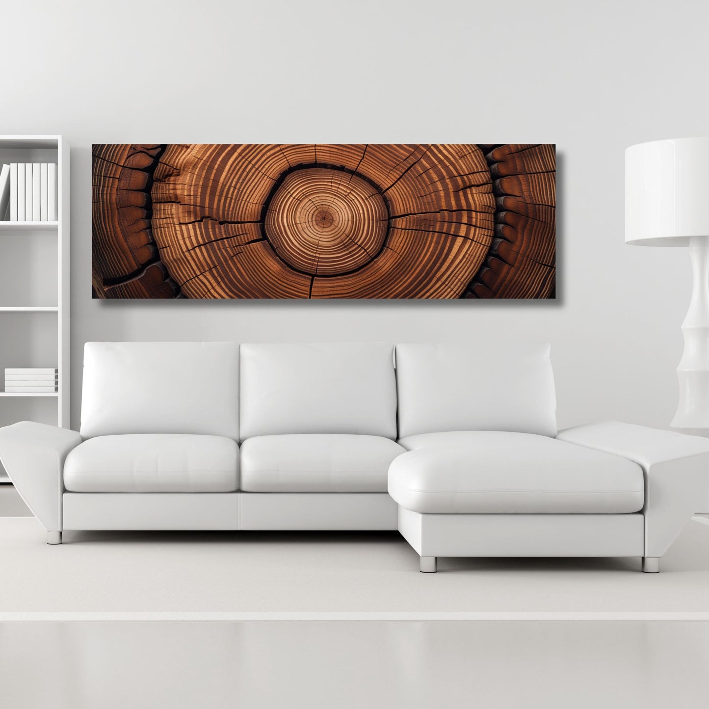 Tree Rings Canvas Wall Art: Eco-Friendly Natural Wood Print