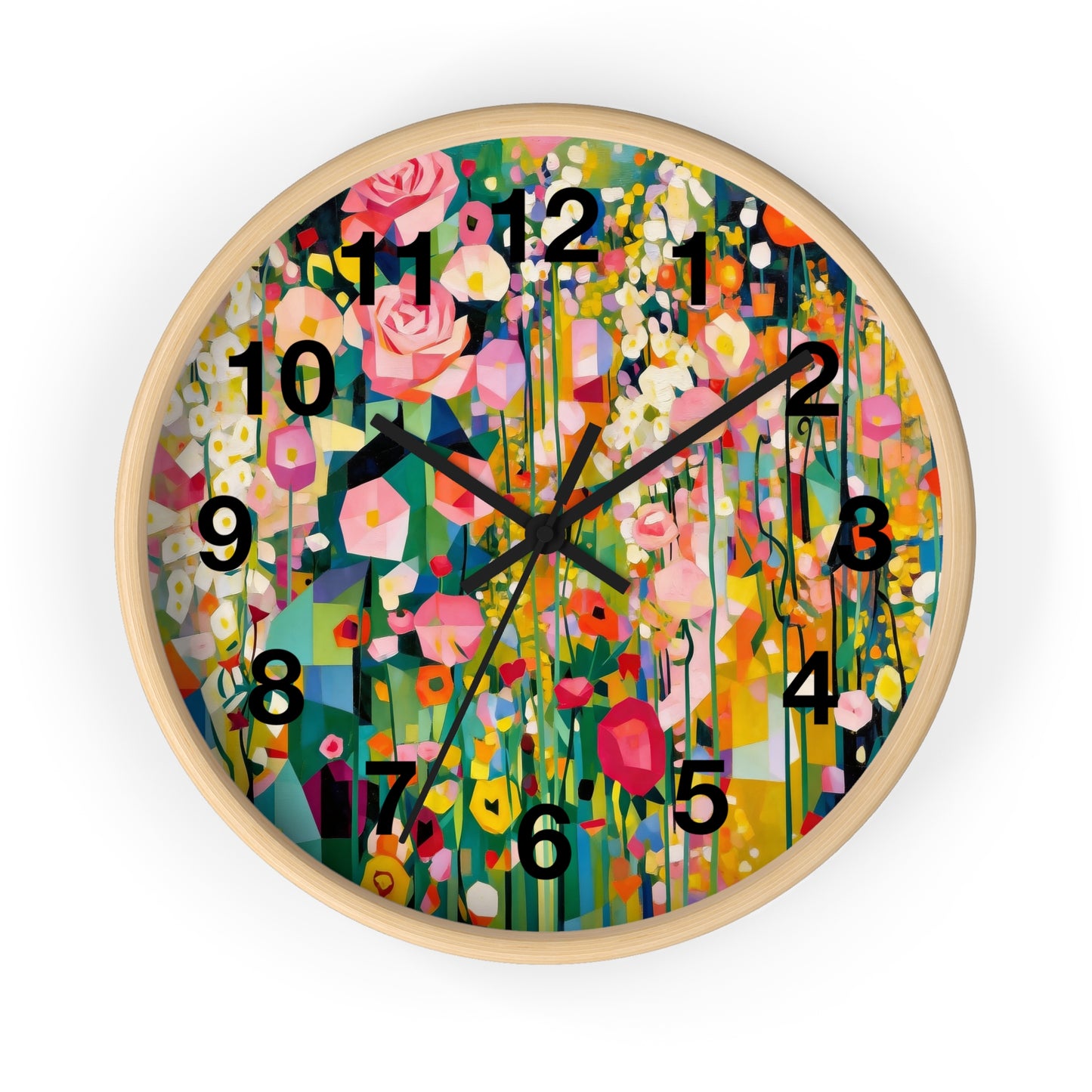 Wildflower Meadow Wall Clock | Floral Garden Clock, Vintage Botanical Art