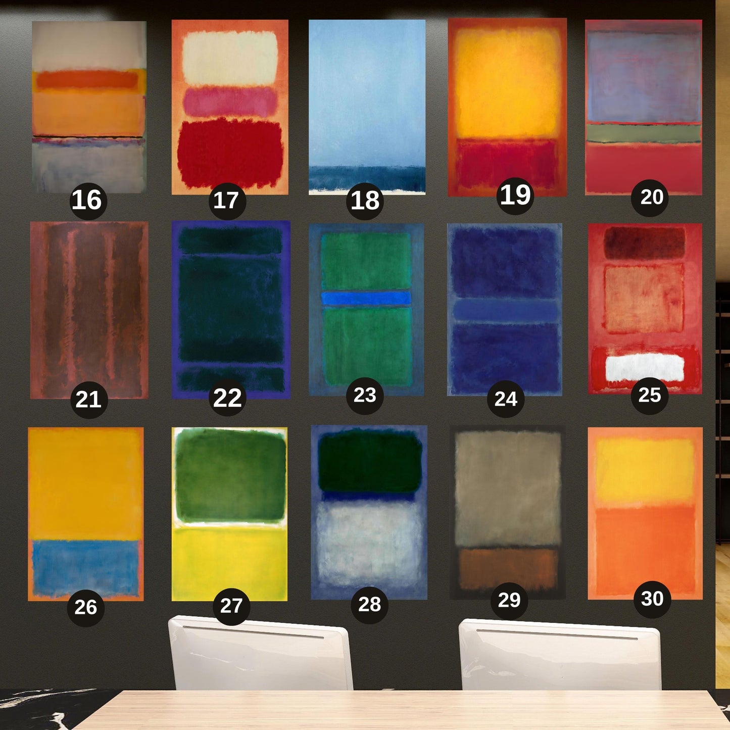 Custom Mark Rothko Canvas Prints: Abstract Minimalism Triptych Set (set Of 3)