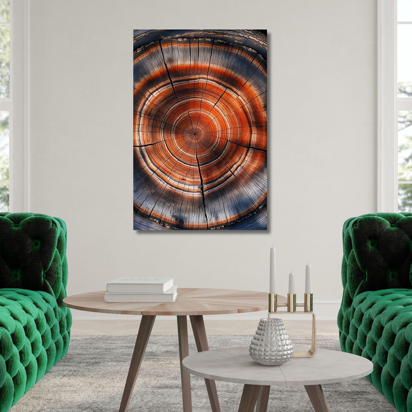 Wood Texture Wall Decor Wood Crack Abstract Natural Canvas Wall Art Great Design Solution Tree Ring Print of stump,Tree ring Canvas art gift