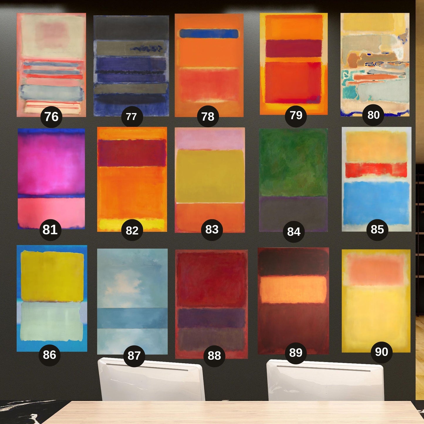 Custom Mark Rothko Canvas Prints: Abstract Minimalism Triptych Set (set Of 3)